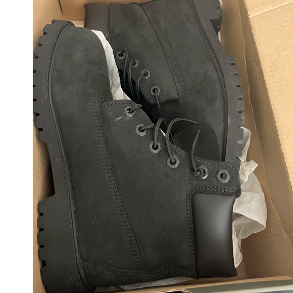 Timberland 6" Premium Waterproof Boots Black Nubuck Size 5 M/M Juniors 012907 - Picture 11 of 11